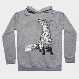 Fox in Pencil Hoodie